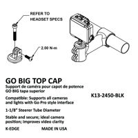 Picture of K-EDGE NOSAČ ZA KAMERU GO BIG TOP CAP BLACK