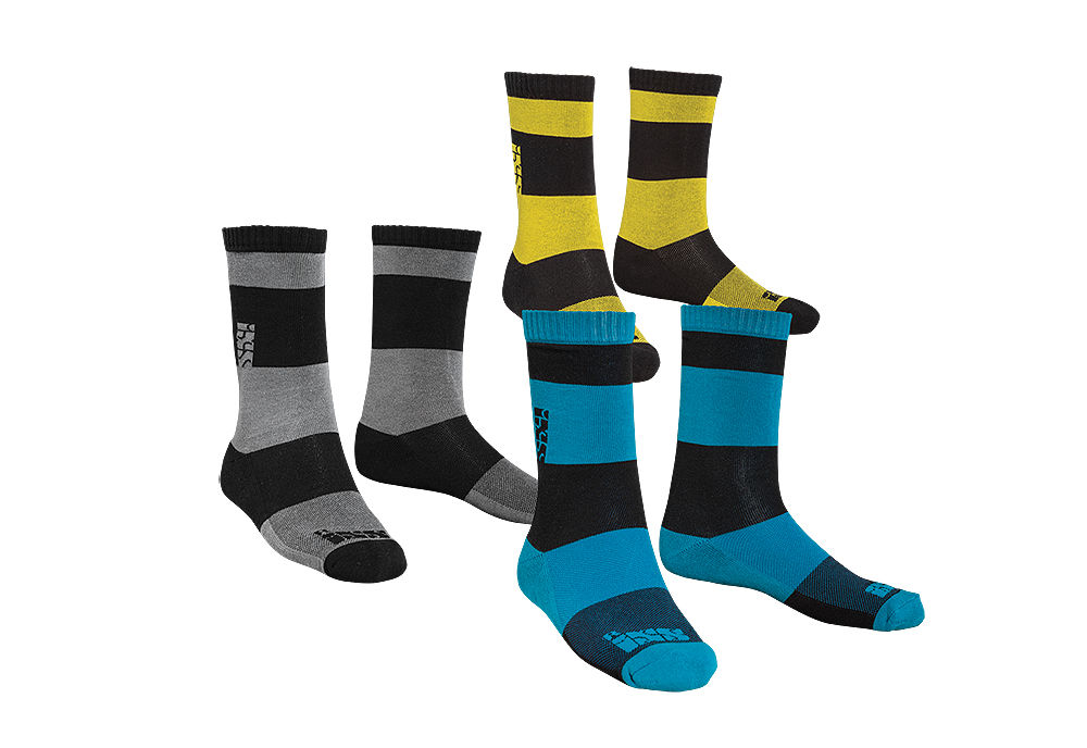 Picture of Čarape IXS socks 6.1 Black/Blue/Yellow