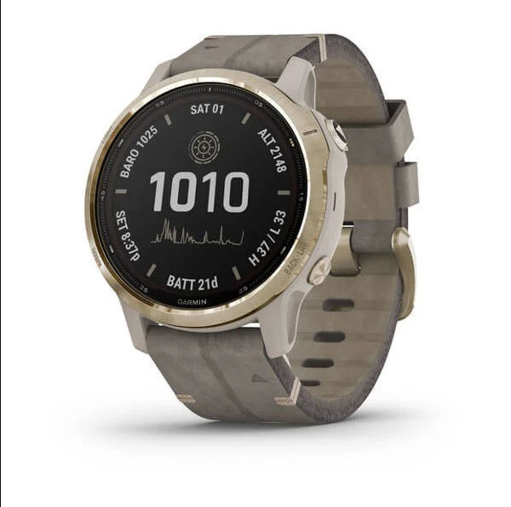 Picture of Garmin fenix 6S PRO SOLAR LightGold /Shale Suede band