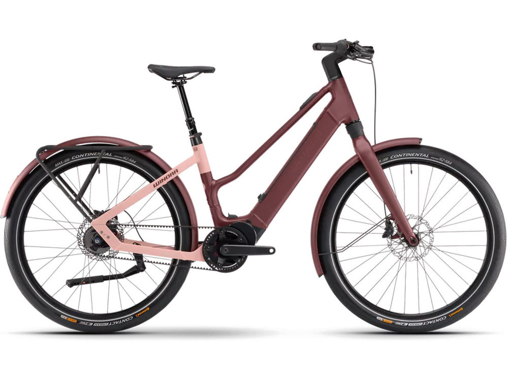 Picture of Winora iRide Pure R5f - Mid Mid red velvet matt, rose tan matt